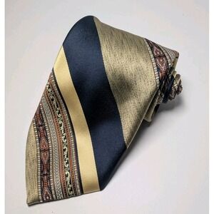 Frank Pettigrew Custom Made Men's Neck Tie Made in USA 3.7"X56" Stripe Geometric